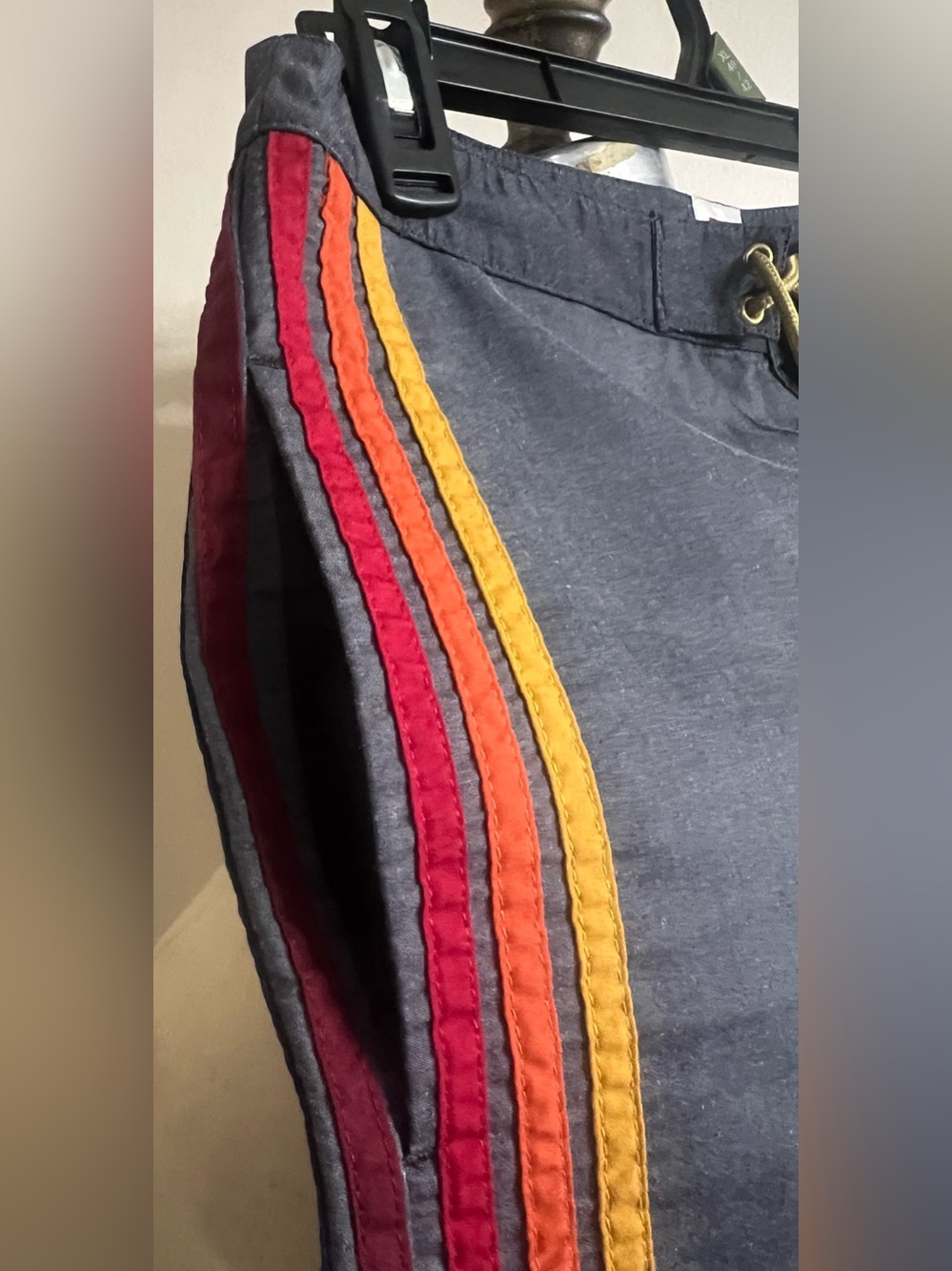 Aviator Nation 5 Stripe Grey Boardshorts size 32 -Made in California - Picture 8 of 12
